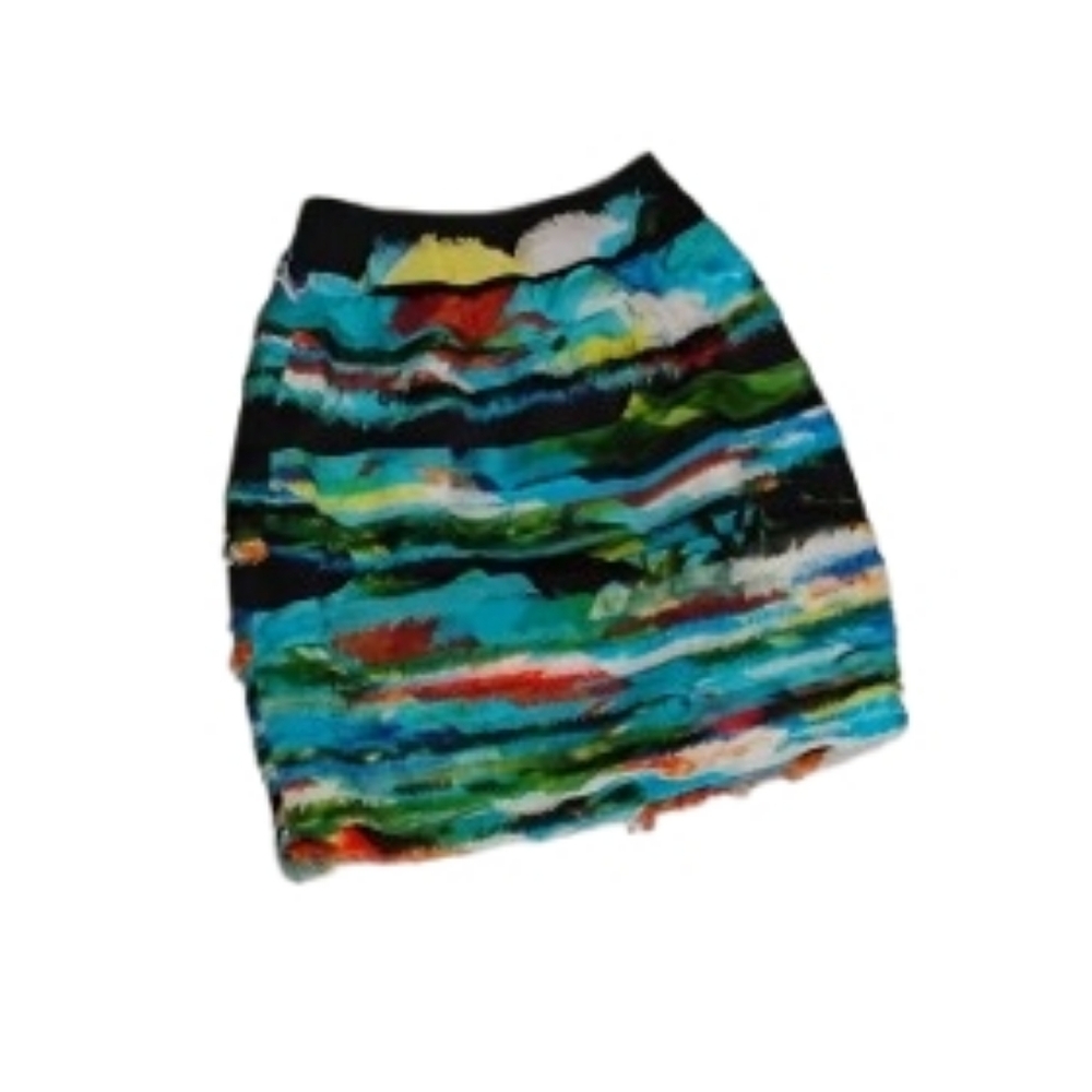 Rag & Bone Harley Print Photo Silk Mini Skirt Sz XS